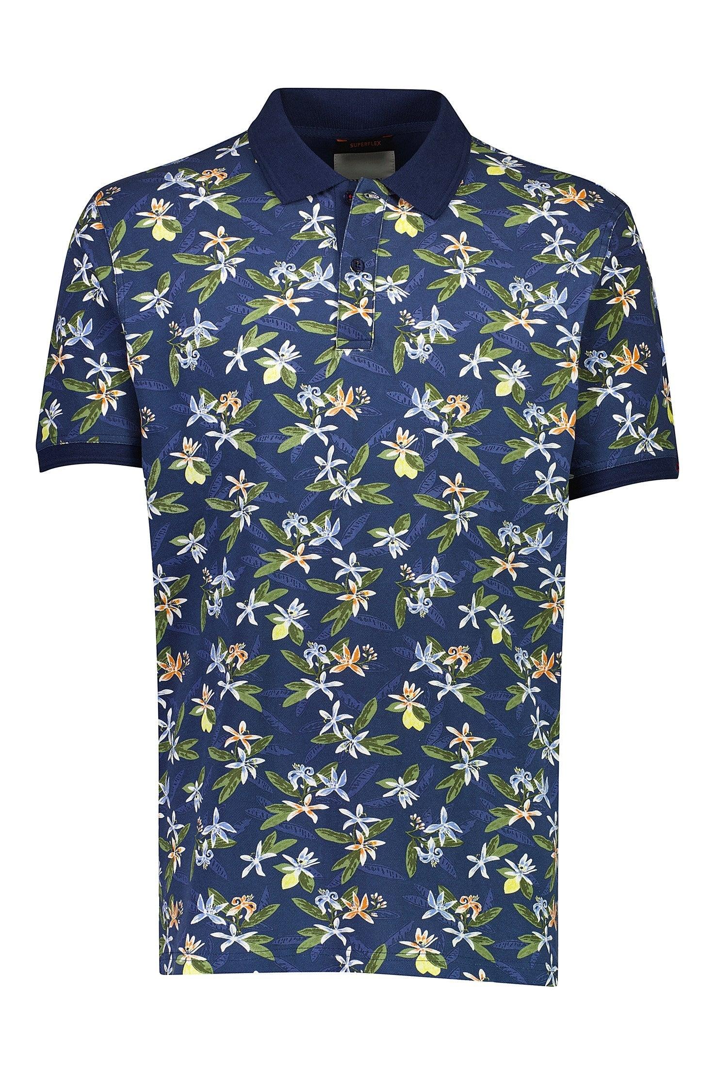 Bison printet polo med stretch (M - 3XL) - HUSET Men & Women