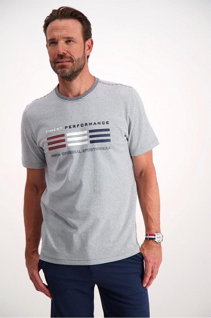 Bison - Stribet t-shirt m. print (S - 3XL) - HUSET Men & Women
