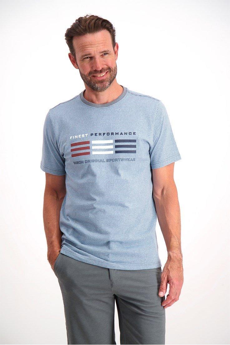 Bison - Stribet t-shirt m. print (S - 3XL) - HUSET Men & Women