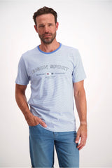 Bison - Stribet T-shirt m. print (XXL - 4XL) - HUSET Men & Women