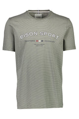 Bison - Stribet T-shirt m. print (XXL - 4XL) - HUSET Men & Women