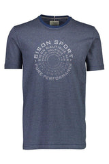 Bison - Stribet t-shirt m. print (XXL-4XL) - HUSET Men & Women