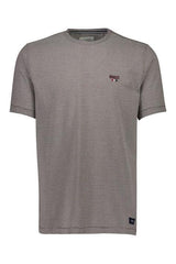 Bison Striped Tee - Stribet t-shirt m. logo - HUSET Men & Women