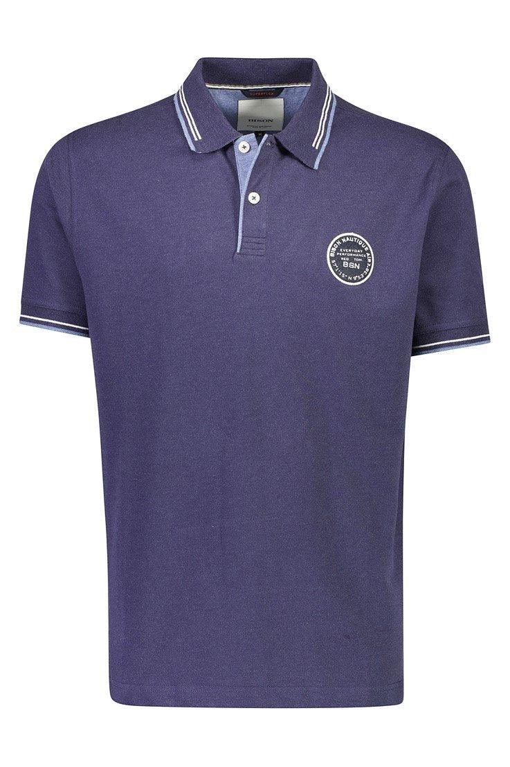 Bison Superflex polo med badge - HUSET Men & Women
