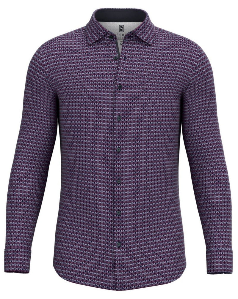 Desoto Piqué langærmet jersey skjorte - HUSET Men & Women (7854884389116)