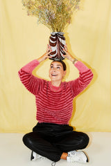 Ditte Estrup x Pieces Luna - Stribet strik - HUSET Men & Women