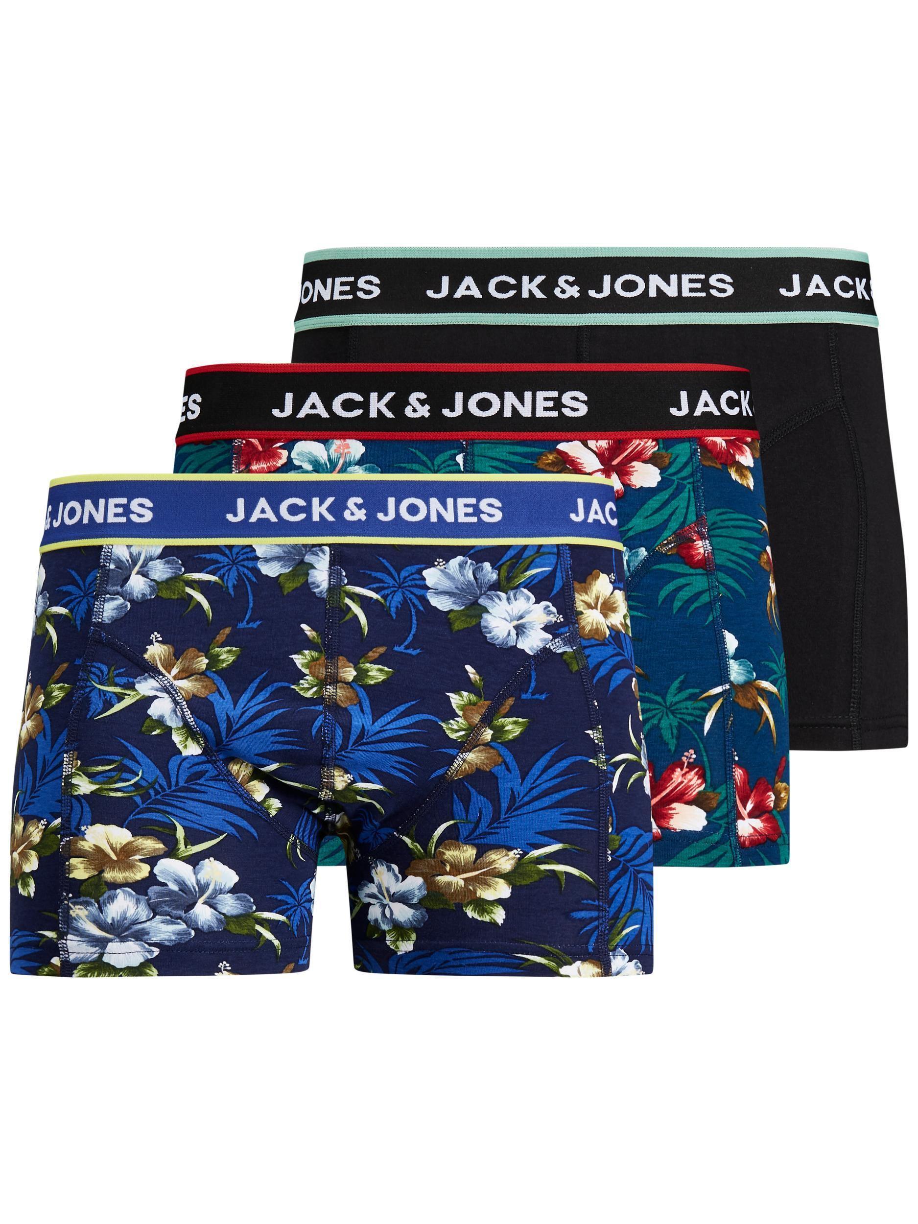 Jack & Jones Flower - 3-pak trunks i bomuld/stretch - HUSET Men & Women