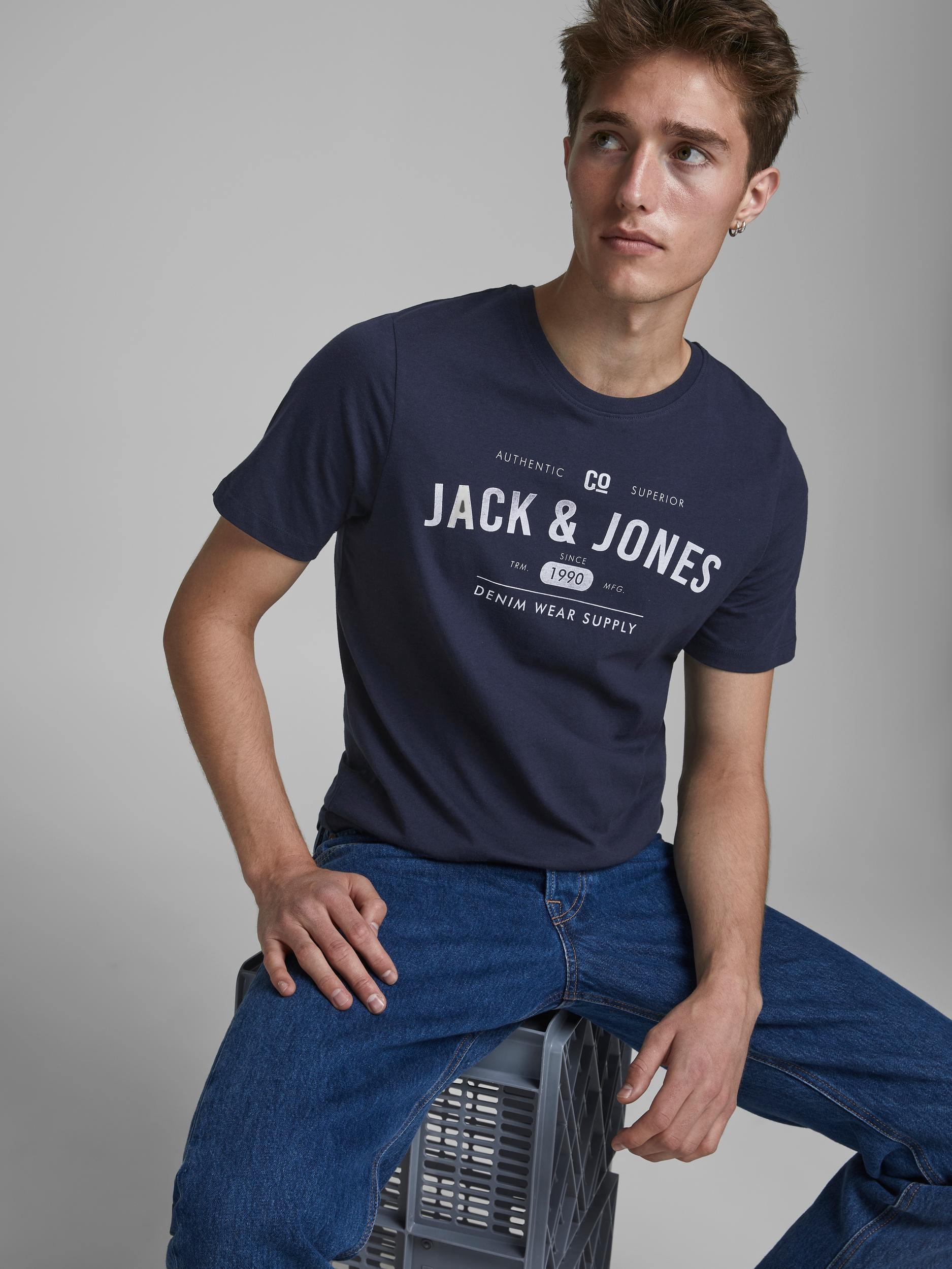 Jack & Jones Jeans Tee - T-shirt med logo print - HUSET Men & Women