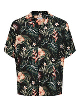 Jack & Jones Jeff - Kortærmet printet viskose skjorte - HUSET Men & Women