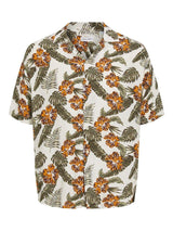 Jack & Jones Jeff - Kortærmet printet viskose skjorte - HUSET Men & Women