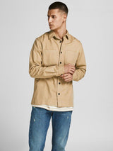 Jack and Jones Logan - overshirt i bomuld/hør mix - HUSET Men & Women