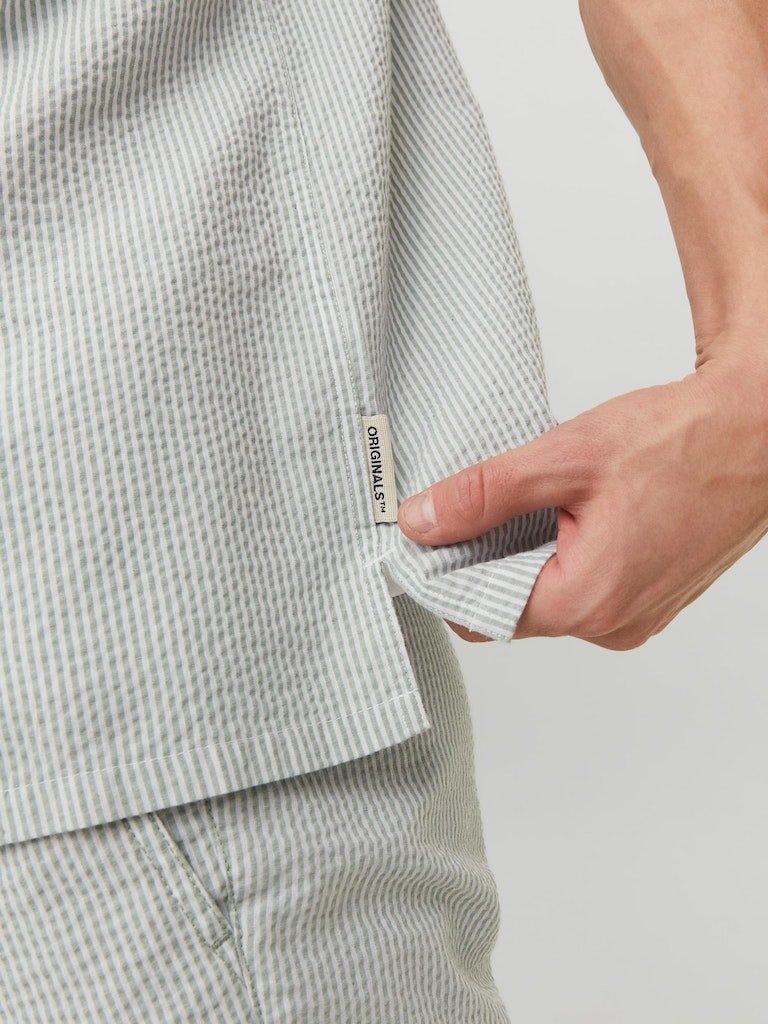 Jack & Jones Palma - Kortærmet Seersucker skjorte i relaxed fit - HUSET Men & Women