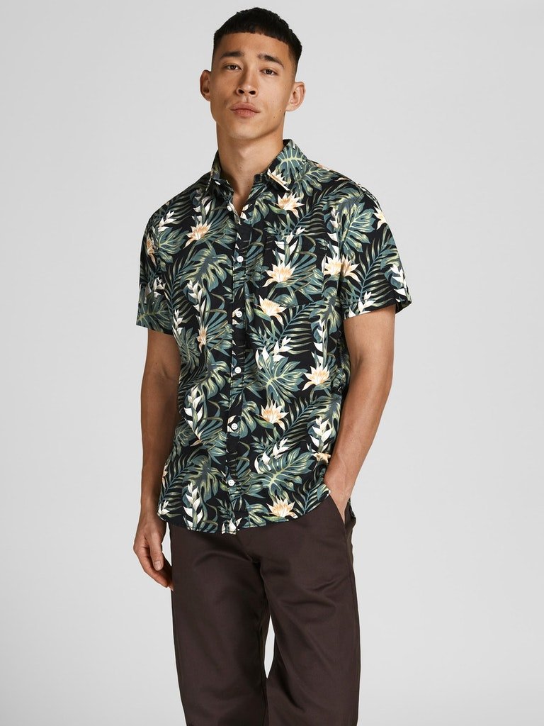 Jack and Jones Plain Coastal - Kortærmet skjorte (7598398079228)