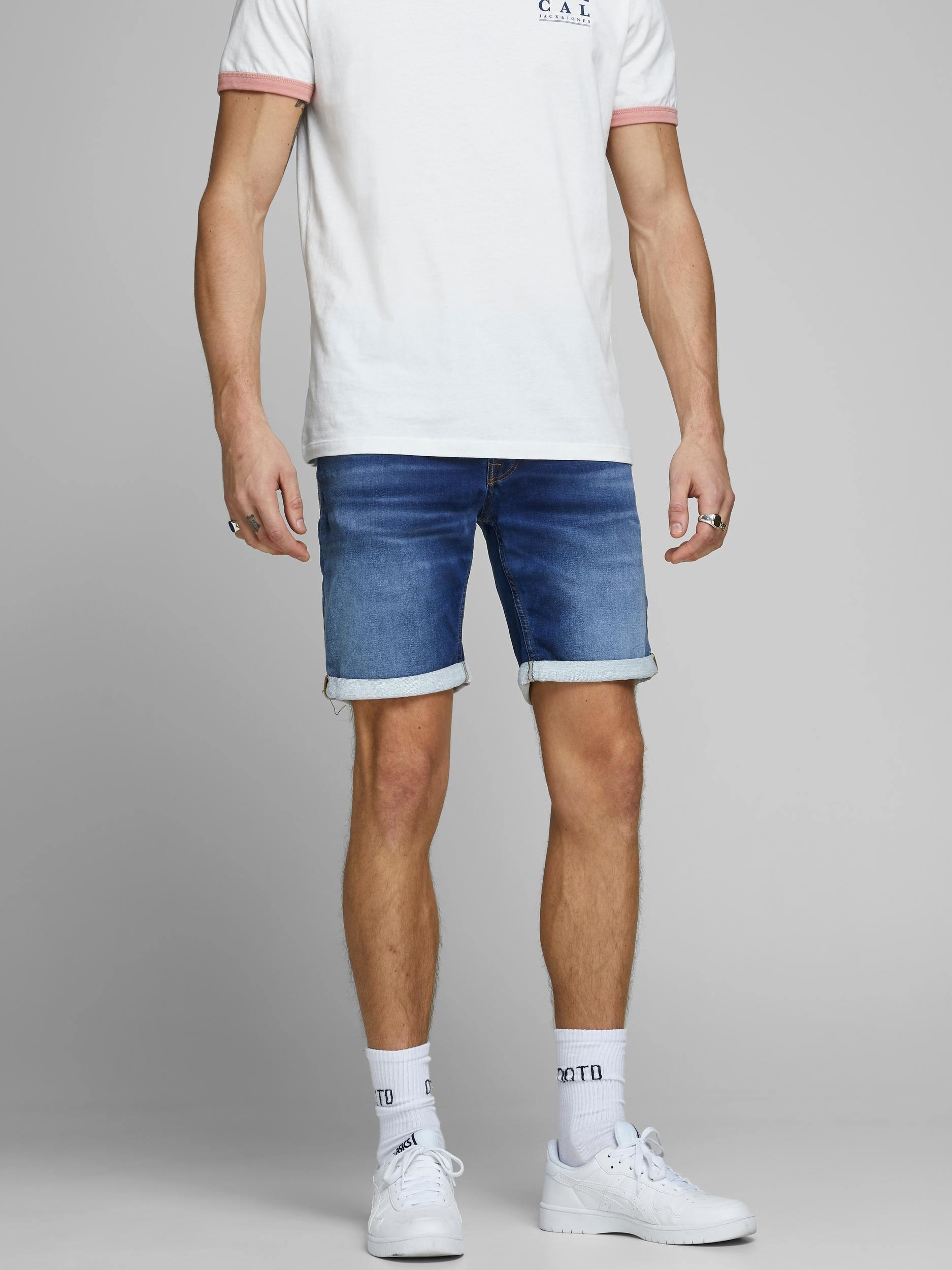 Jack and Jones Rick 006 - Mørkeblå denim shorts - HUSET Men & Women