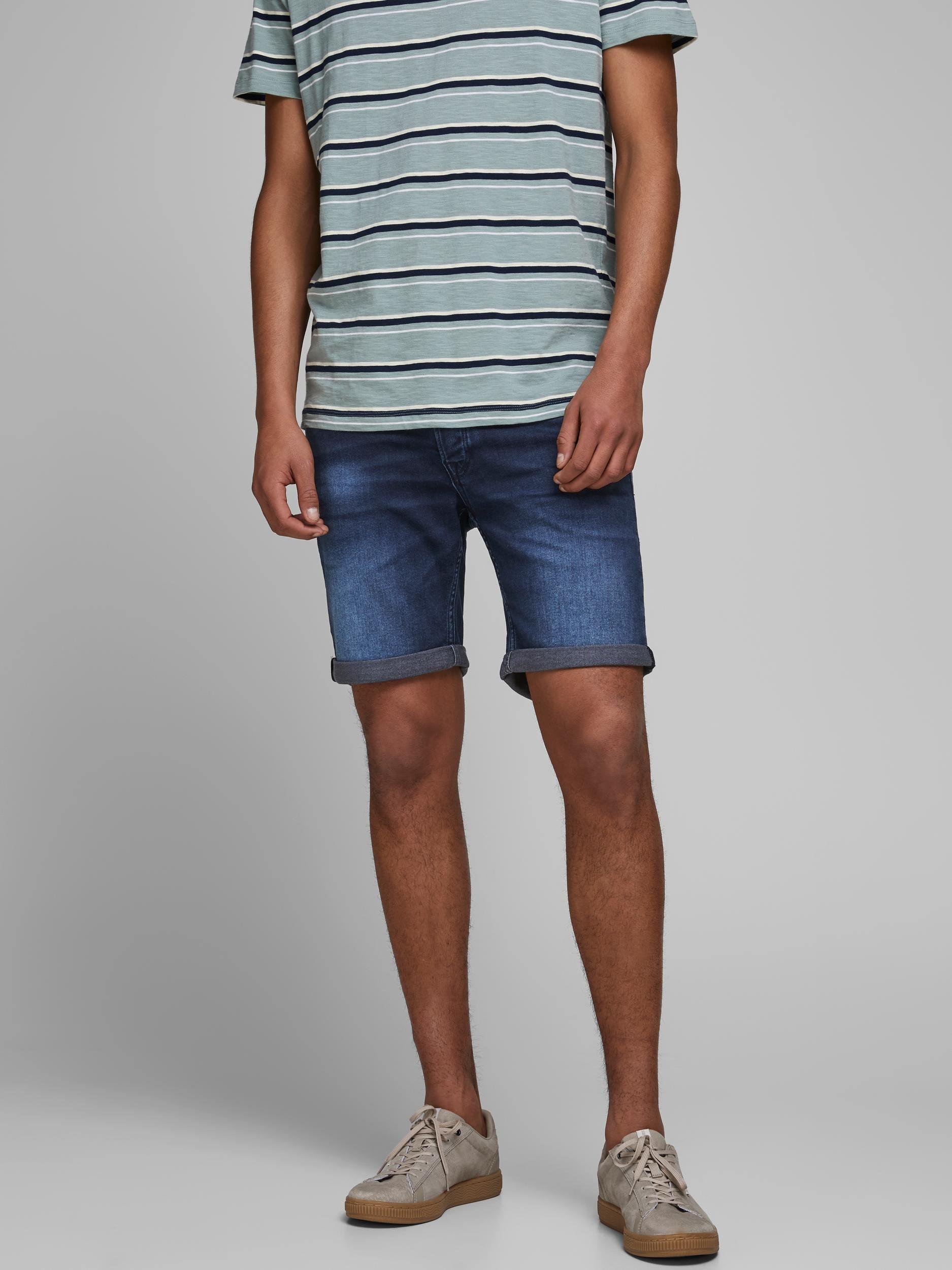 Jack and Jones Rick 011 - Mørkeblå denim shorts - HUSET Men & Women