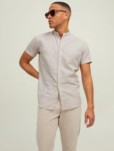 Jack and Jones Summer band - kortærmet slim fit skjorte m. kinakrave - HUSET Men & Women