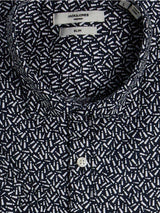 Jack and Jones Summer Geo - Kortærmet slimfit hørmix skjorte - HUSET Men & Women