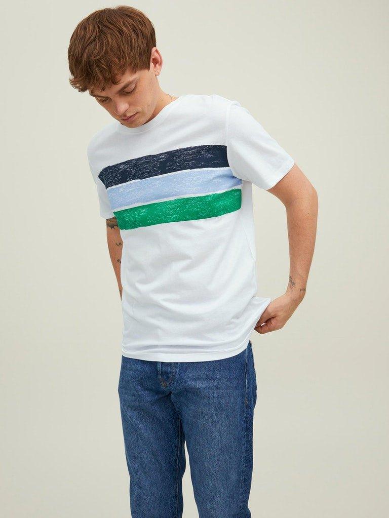 Jack and Jones Sunset - stribet T-shirt - HUSET Men & Women