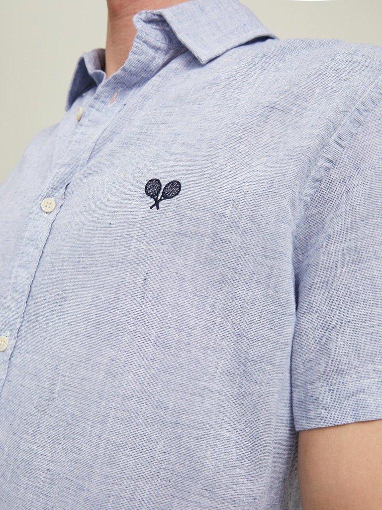 Jack and Jones Tons - Kortærmet hørmix skjorte - HUSET Men & Women