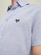 Jack and Jones Tons - Kortærmet hørmix skjorte - HUSET Men & Women