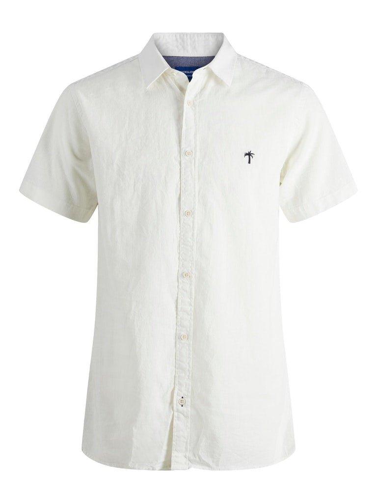 Jack and Jones Tons - Kortærmet hørmix skjorte - HUSET Men & Women