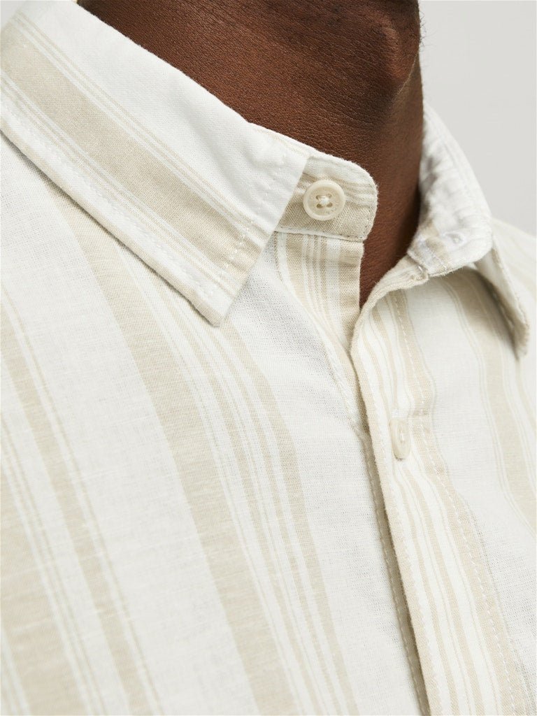 Jack & Jones - Hørmix kortærmet skjorte - HUSET Men & Women (8853093253467)