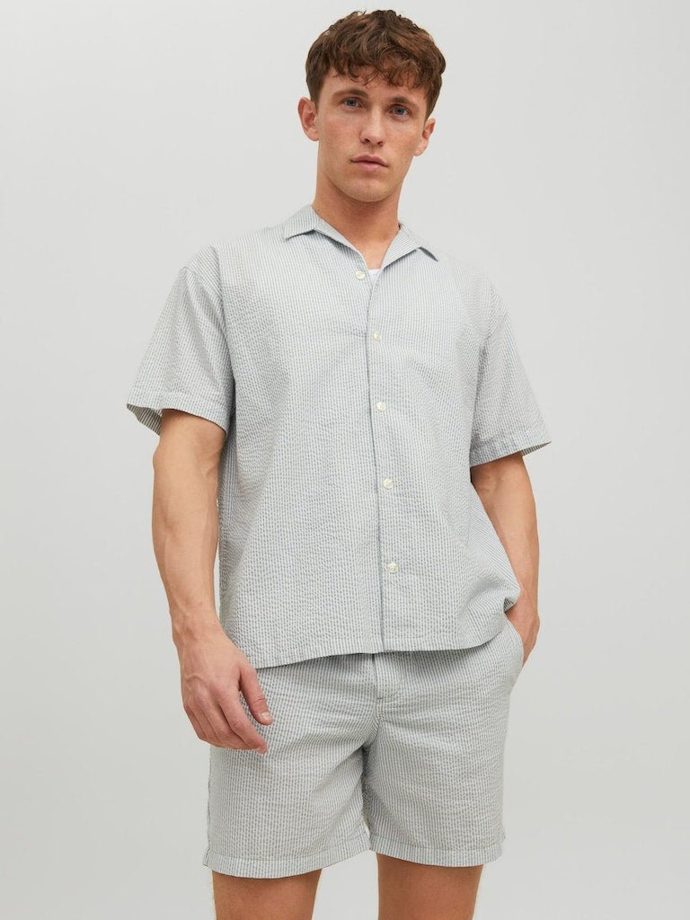 Jack & Jones Palma - Kortærmet Seersucker skjorte - HUSET Men & Women (8351252906331)