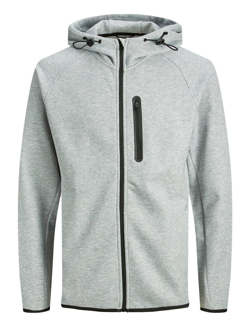 Jack & Jones Sport - Hættetrøje m. lynlås (4818732941391)