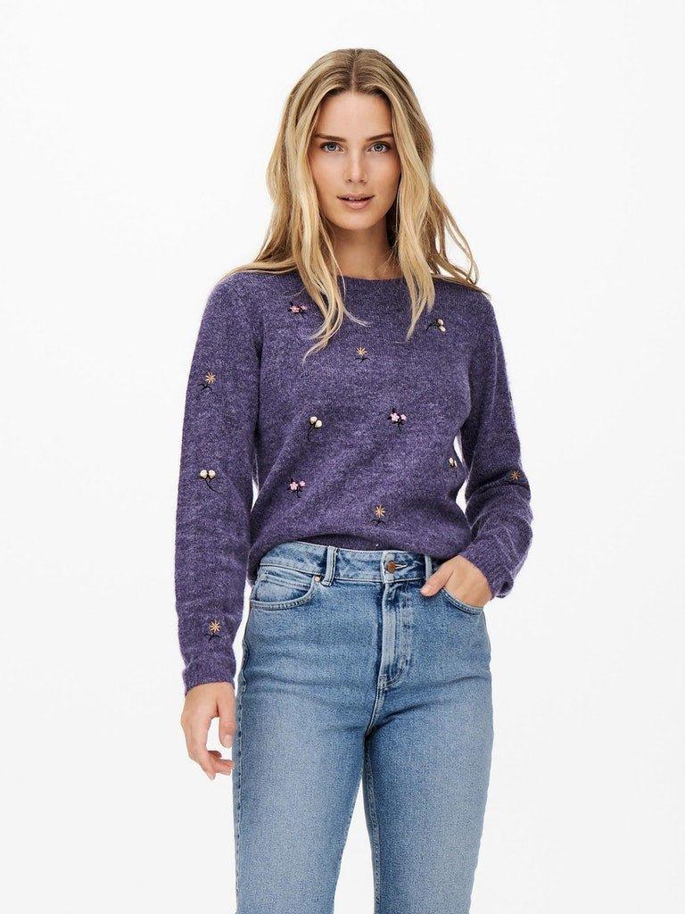 JDY Natja - Strik m. broderi - HUSET Men & Women