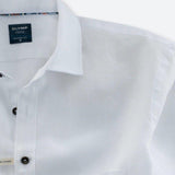 Olymp Casual ensfarvet kortærmet hør skjorte - HUSET Men & Women