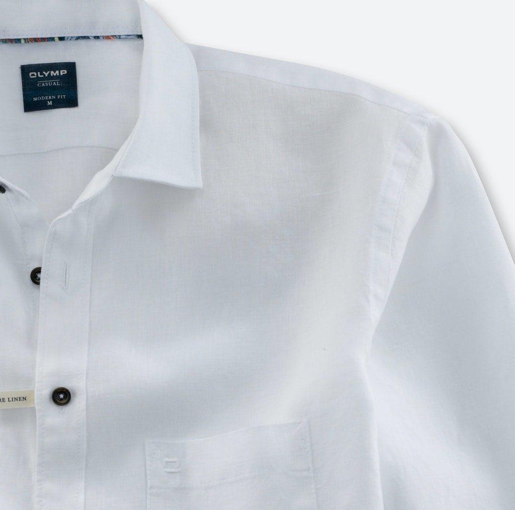 Olymp - Casual langærmet hør skjorte - HUSET Men & Women