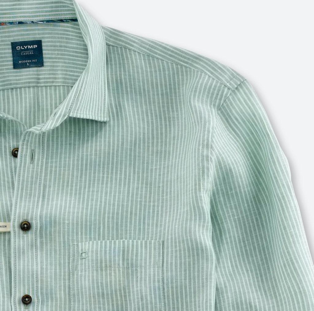 Olymp Casual langærmet hør skjorte - HUSET Men & Women