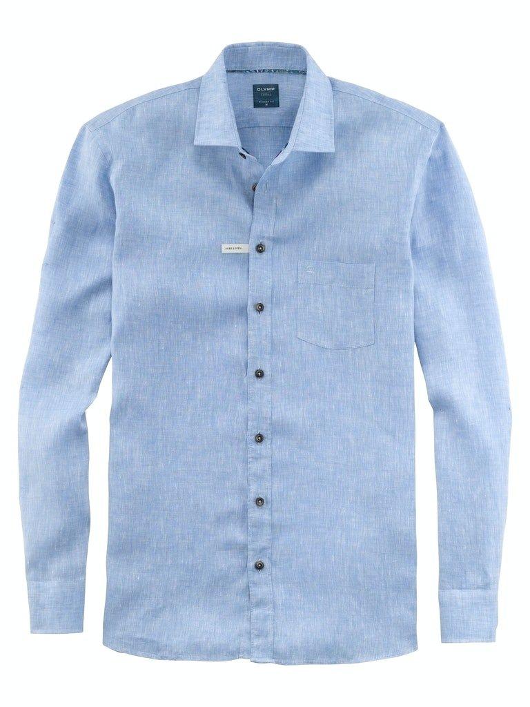 Olymp - Casual langærmet hør skjorte - HUSET Men & Women