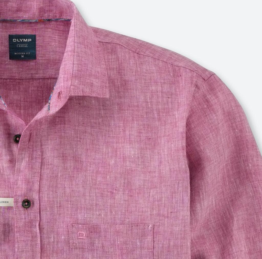 Olymp - Casual langærmet hør skjorte - HUSET Men & Women