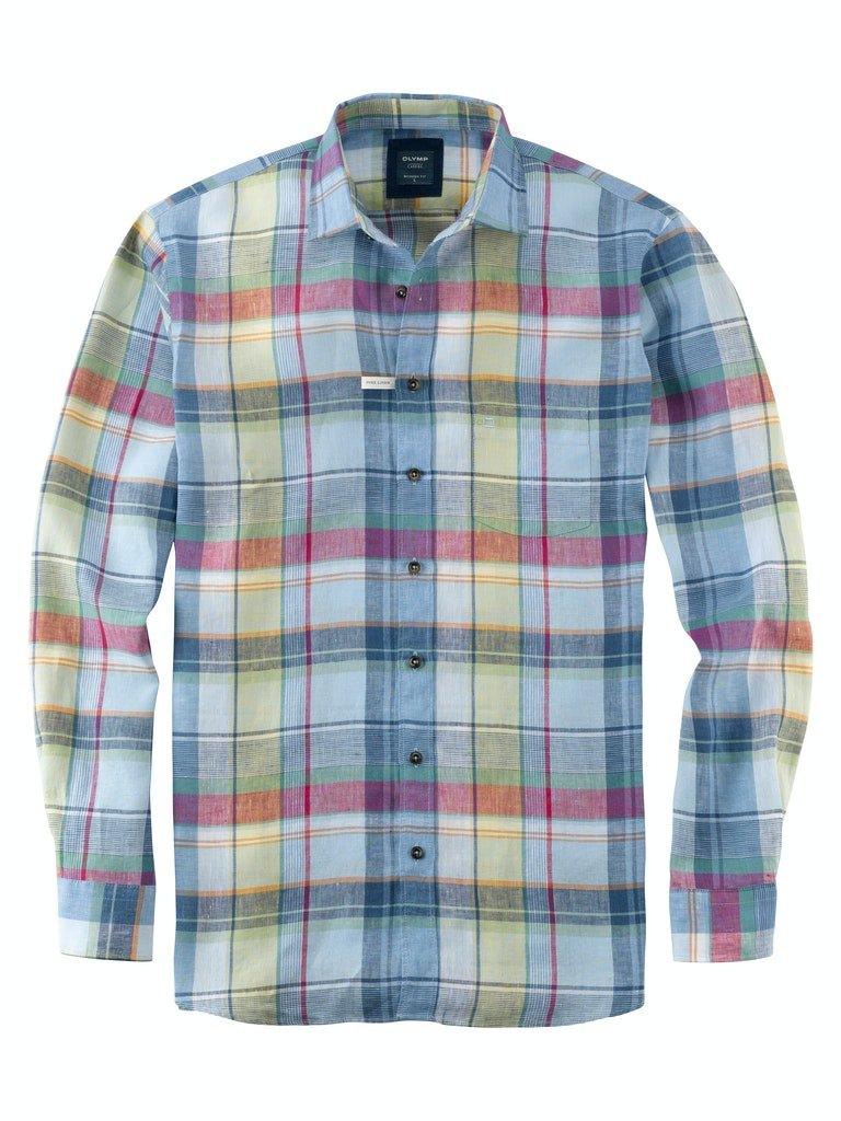 Olymp - Casual langærmet hør skjorte - HUSET Men & Women