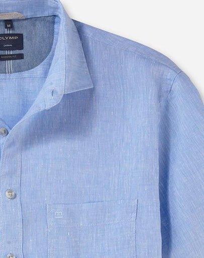 Olymp Luxor - Modern Fit kortærmet hørskjorte - HUSET Men & Women