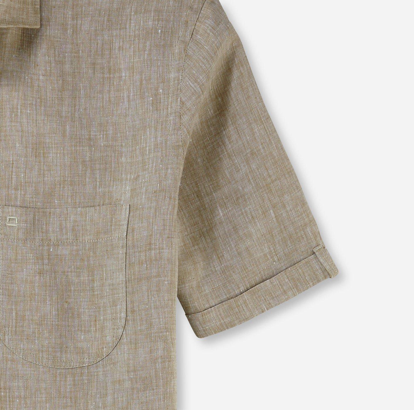 Olymp Luxor - Modern Fit kortærmet hørskjorte - HUSET Men & Women