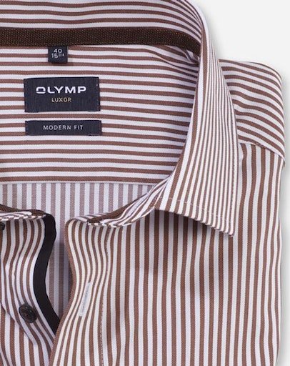 Olymp Luxor - Modern Fit strygefri langærmet skjorte - HUSET Men & Women (8643984523611)