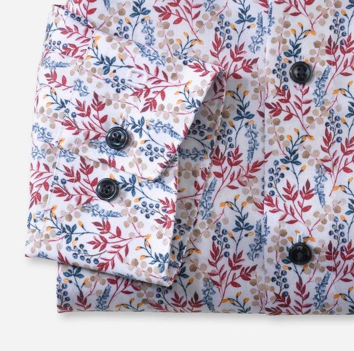 Olymp Modern Fit mønstret strygefri skjorte - HUSET Men & Women