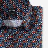 Olymp Modern Fit mønstret strygefri skjorte - HUSET Men & Women