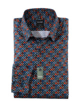 Olymp Modern Fit mønstret strygefri skjorte - HUSET Men & Women