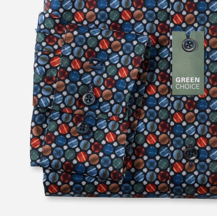 Olymp Modern Fit mønstret strygefri skjorte - HUSET Men & Women