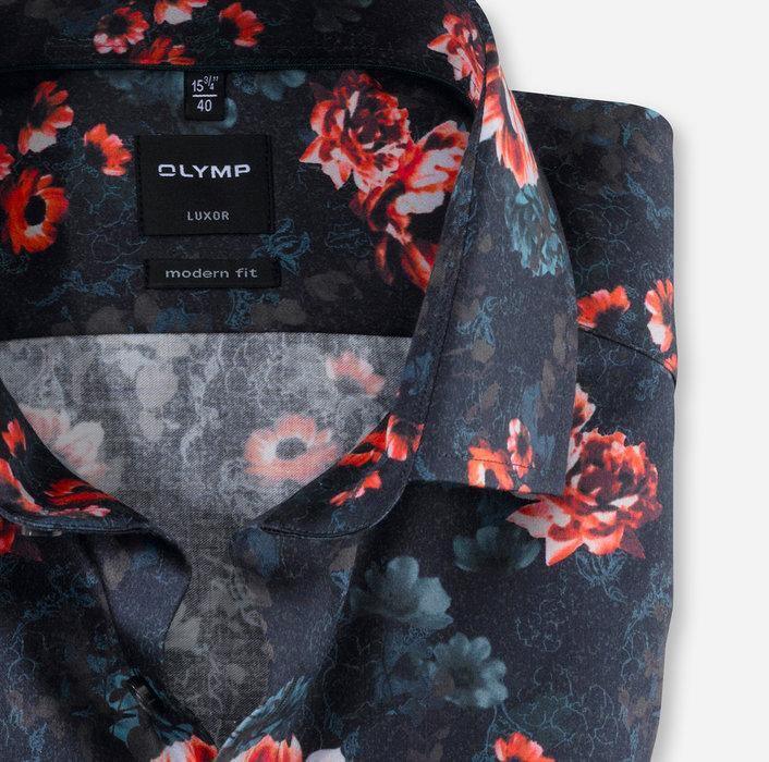 Olymp Strygefri skjorte - Blomstret mønster - HUSET Men & Women