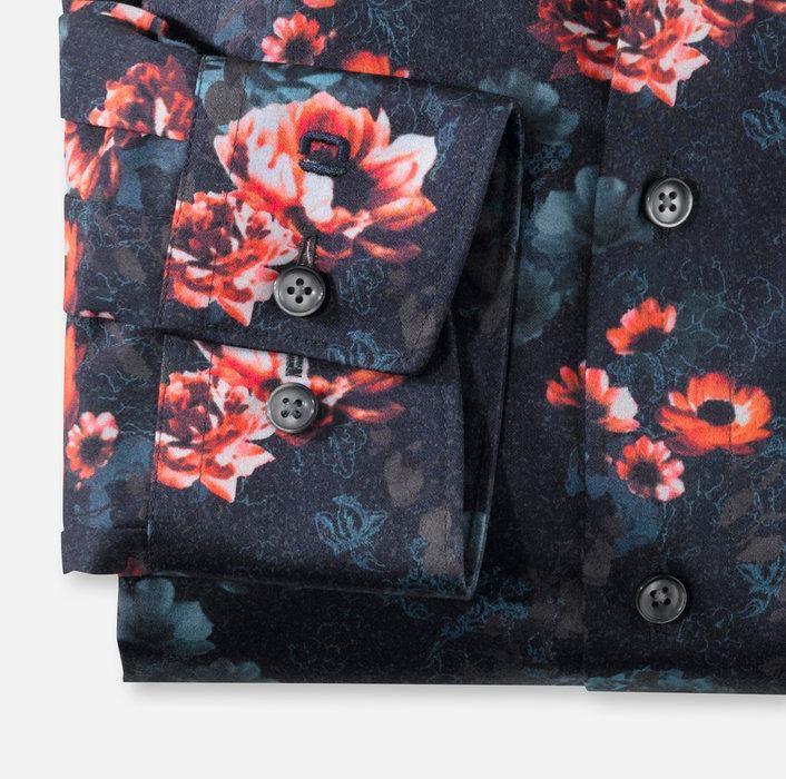 Olymp Strygefri skjorte - Blomstret mønster - HUSET Men & Women