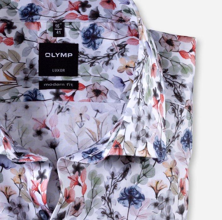 Olymp Strygefri skjorte - Blomstret print - HUSET Men & Women