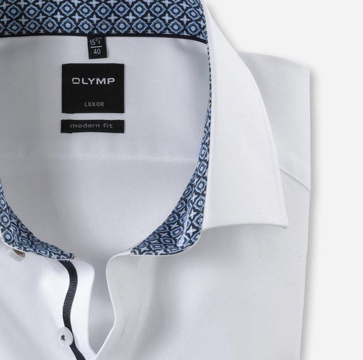Olymp Strygefri skjorte - Hvid struktur - HUSET Men & Women