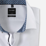 Olymp Strygefri skjorte - Hvid struktur - HUSET Men & Women