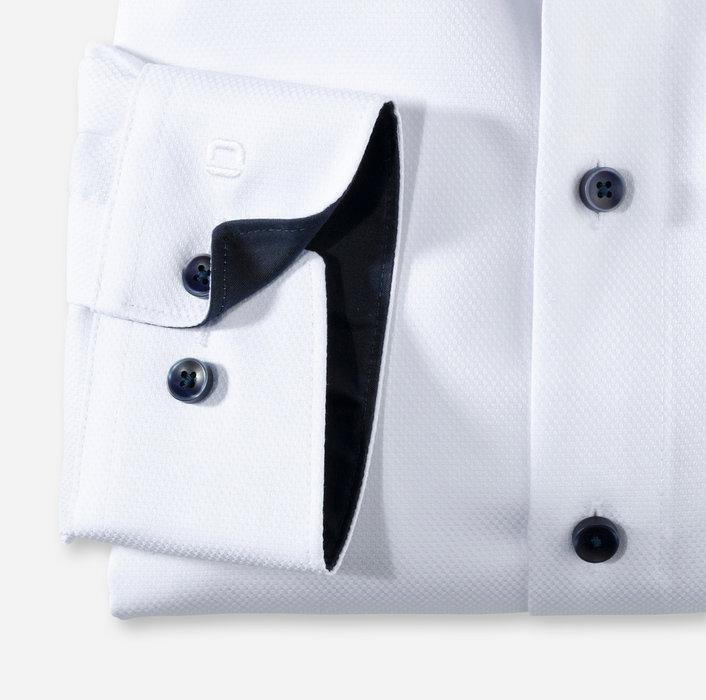 Olymp Strygefri skjorte - Hvid struktur - HUSET Men & Women