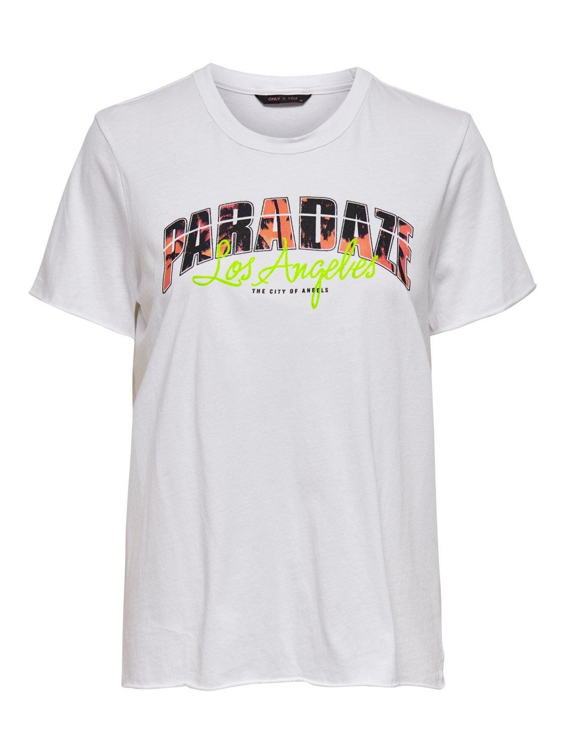 Only Amanda - T-shirt med udstryk - HUSET Men & Women