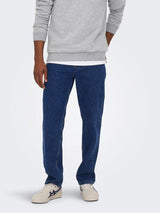 Only and Sones Edge 3813 - mørkeblå loose fit jeans - HUSET Men & Women